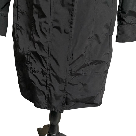 Cole Haan Signature Back Bow Packable Hooded Raincoat – Black XS - Picture 8 of 16